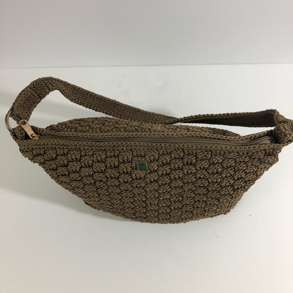 Lina Shoulder Bag Womens Knitted Crochet One Strap Gold Tone Hardware - Picture 9 of 12